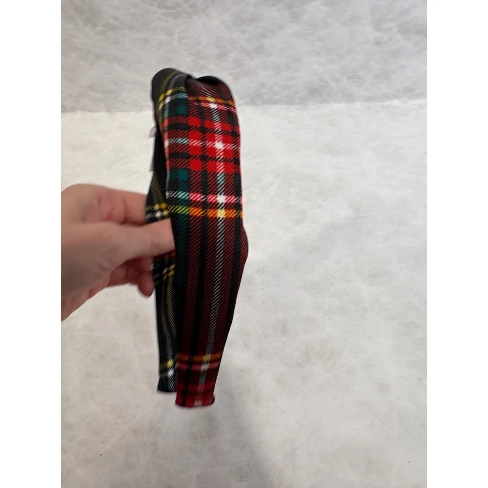 J.Crew Knotted Headband Black Stewart Tartan Plaid Holiday Hair Accessory CE742‎